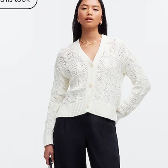Madewell Open Cable-Stitch Cardigan Sweater - Picture 2 of 5